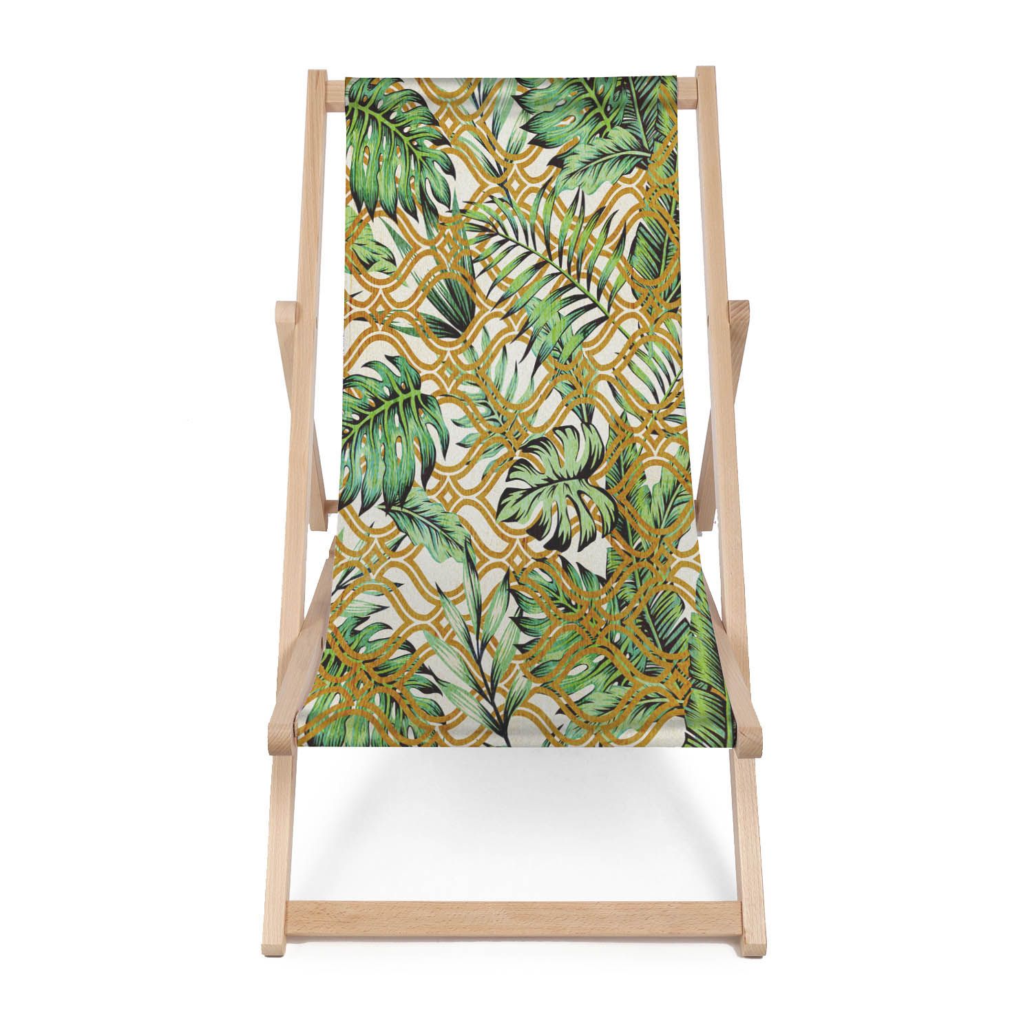 Leżak klasyczny Retro Tropical Gold Nature