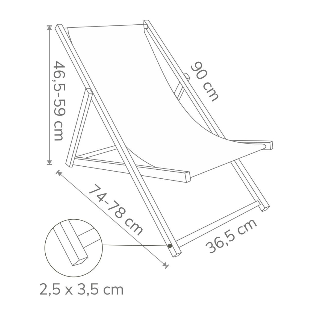 Komplet leżaków 2+1 Personalizacja Baterie
