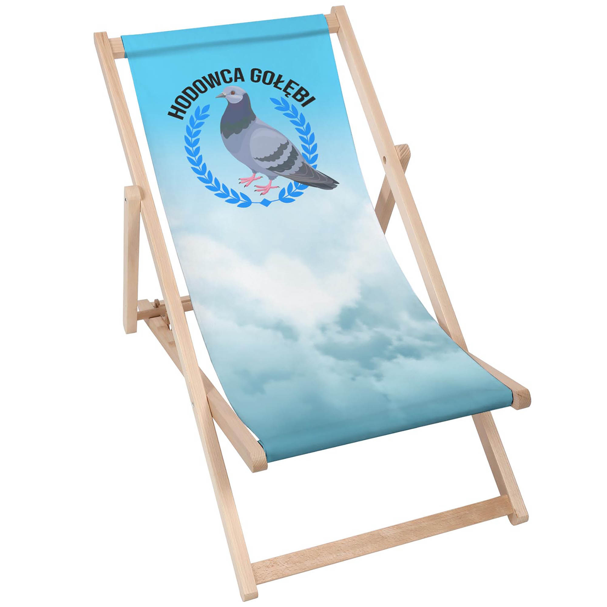 Leżak drewniany Personalizacja Hodowca Gołębi