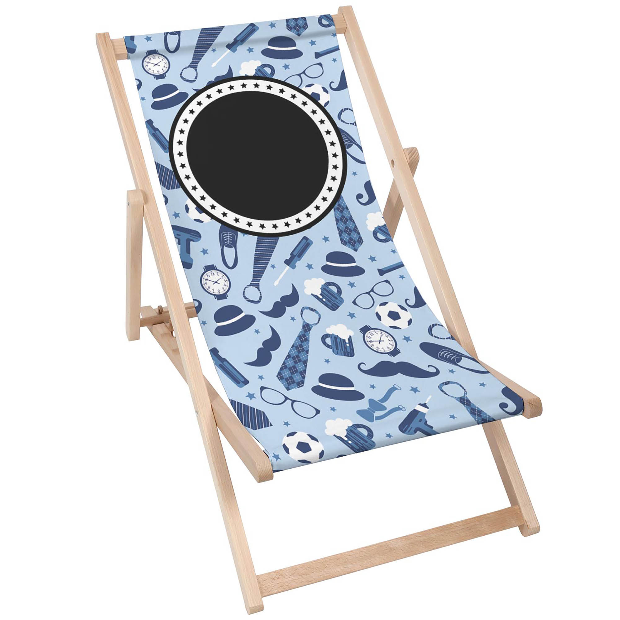 Leżak drewniany Personalizacja Doodle