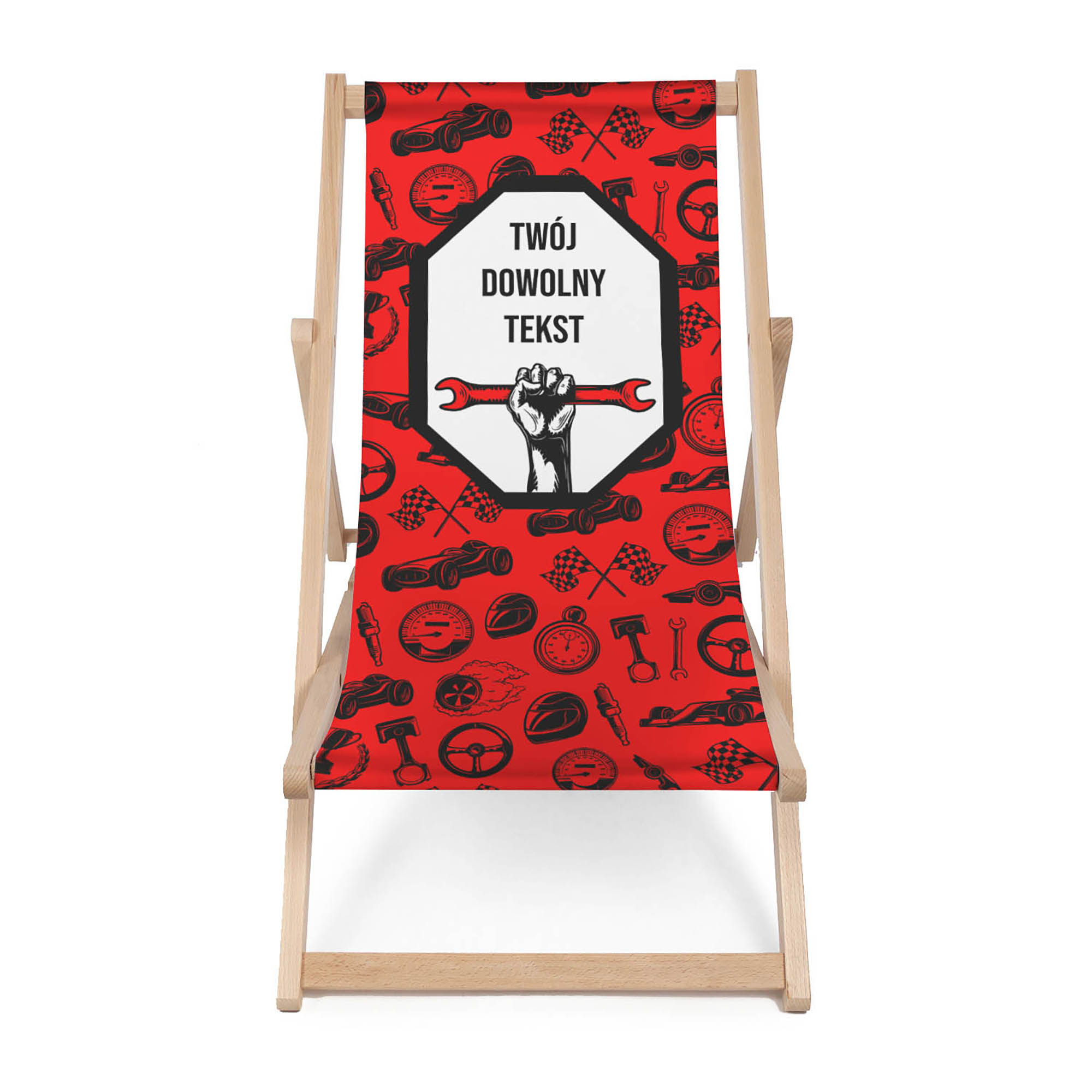 Leżak drewniany Personalizacja Garage