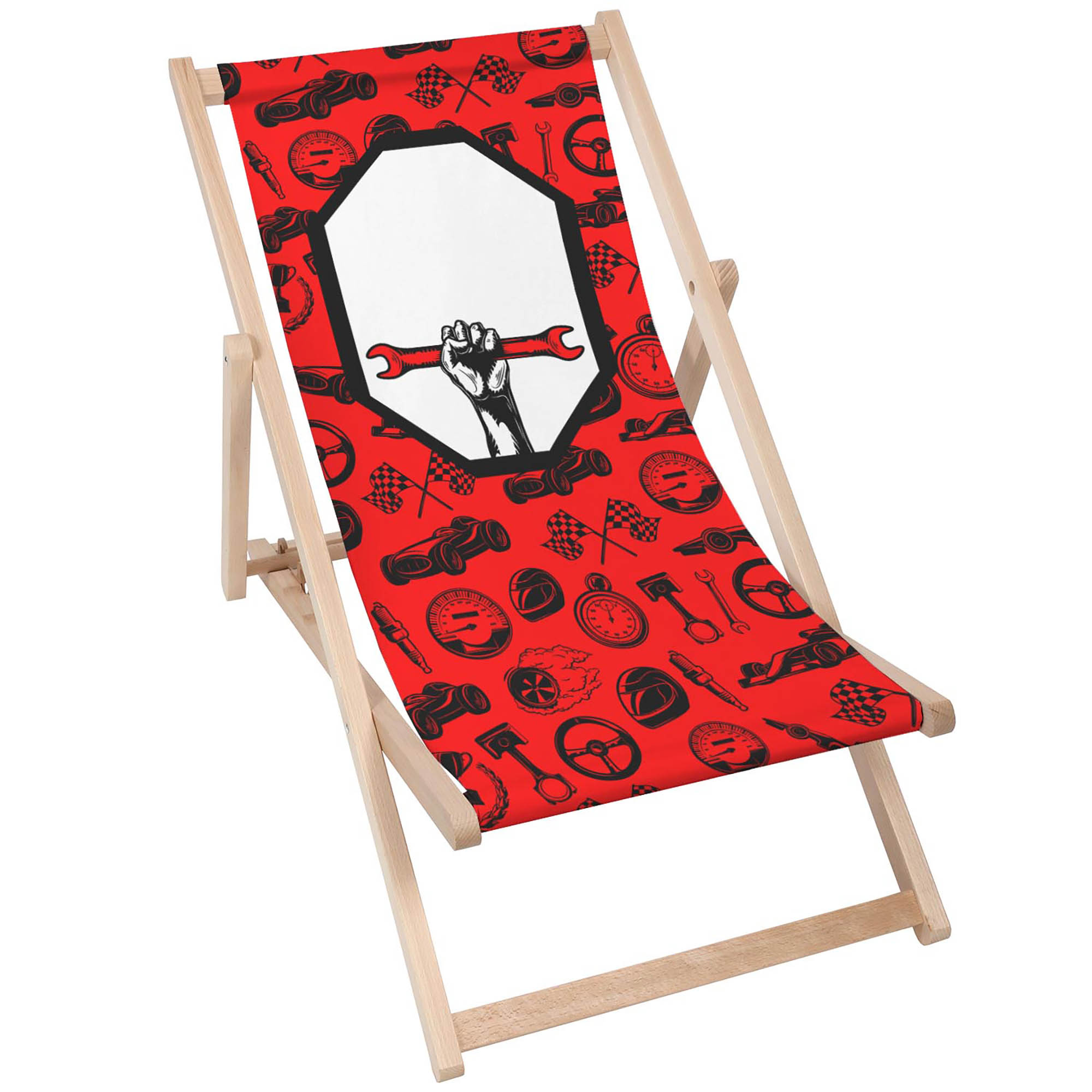 Leżak drewniany Personalizacja Garage