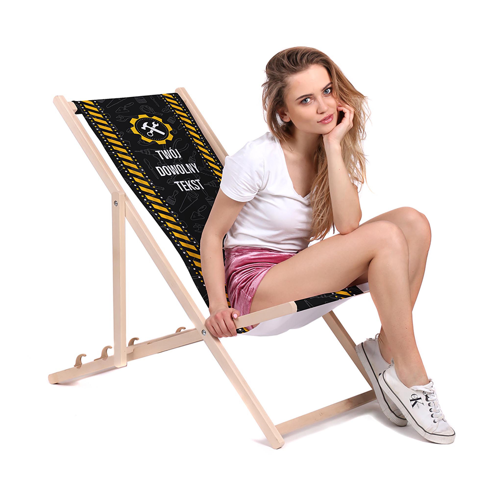 Leżak drewniany Personalizacja Repair