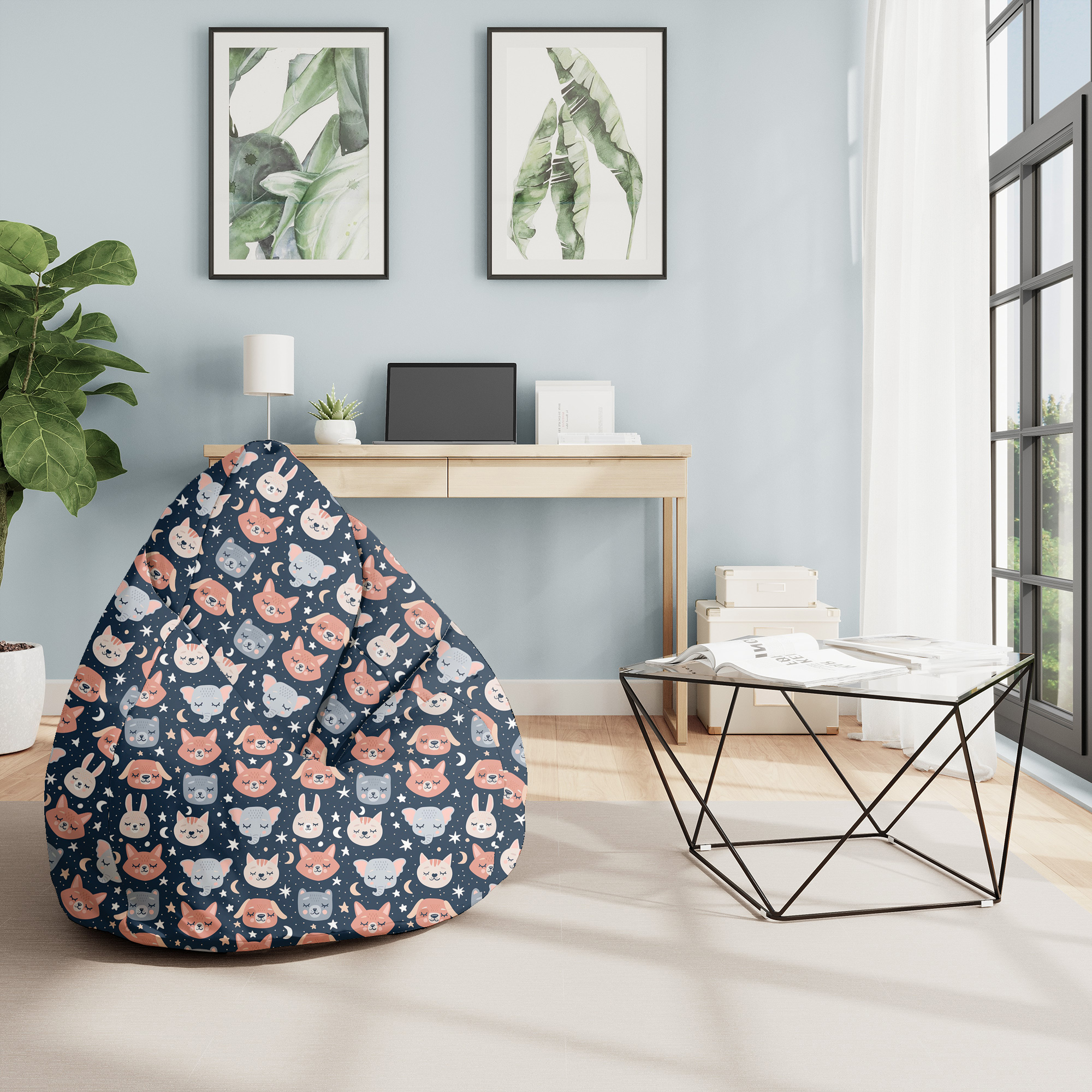 Puf dziecięcy Malaga Worek Sleeping Animals