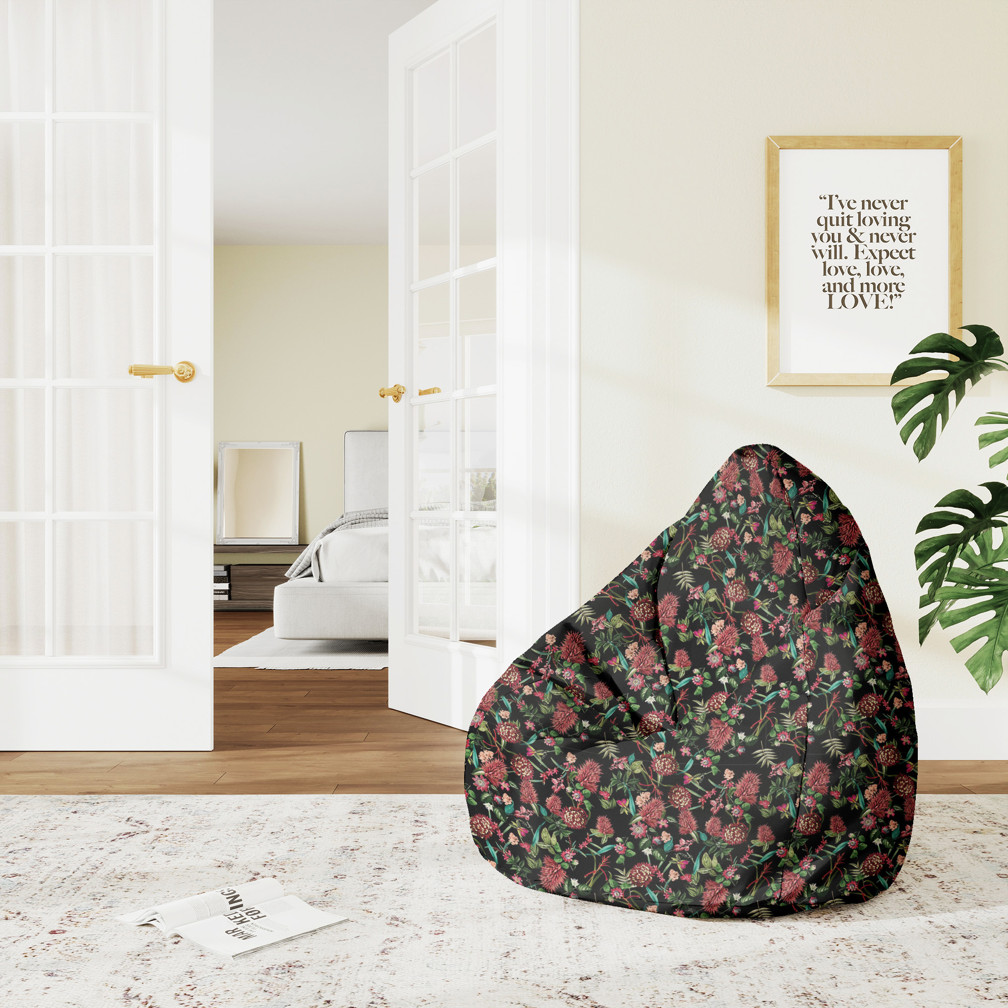 Puf Chicago Worek Sako Dark Jungle Red