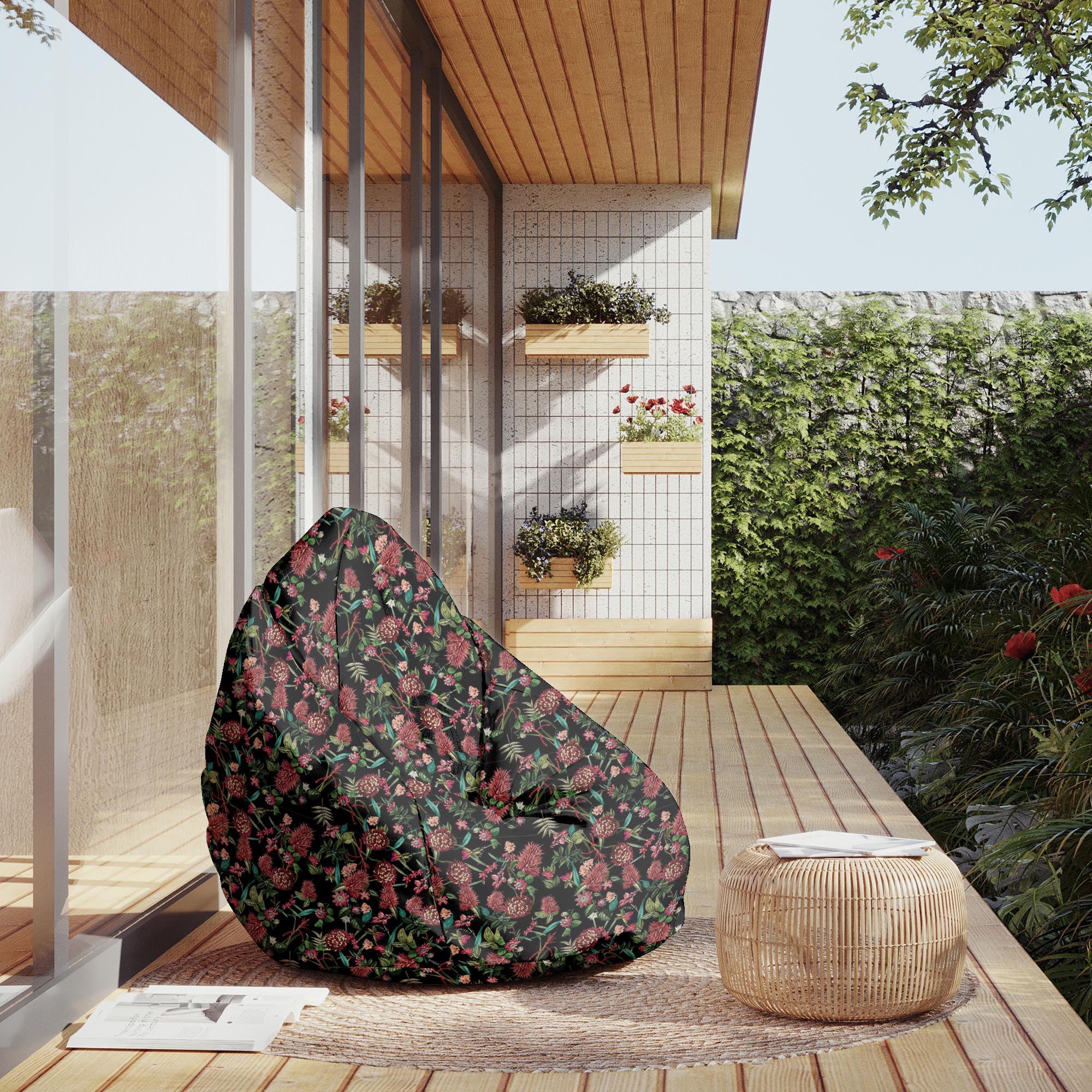 Puf Chicago Worek Sako Dark Jungle Red