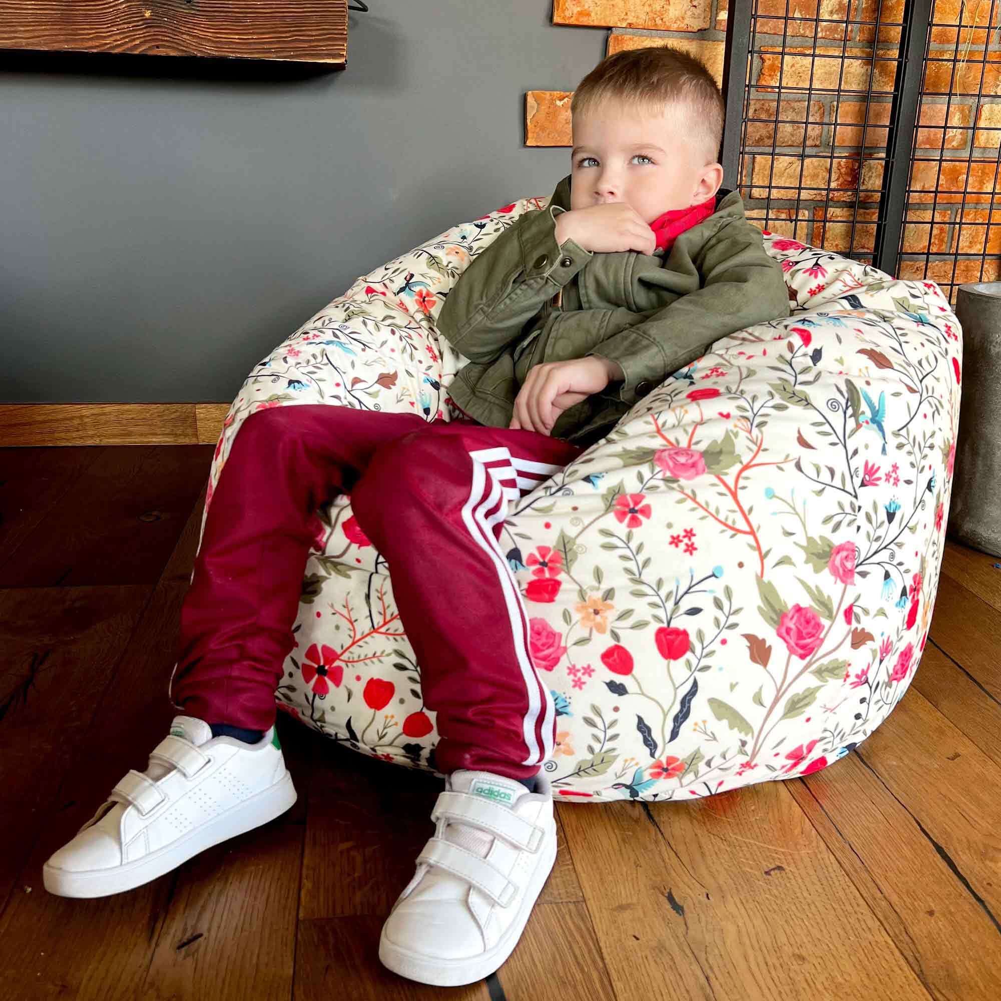 Puf Chicago Worek Sako Dark Jungle Red