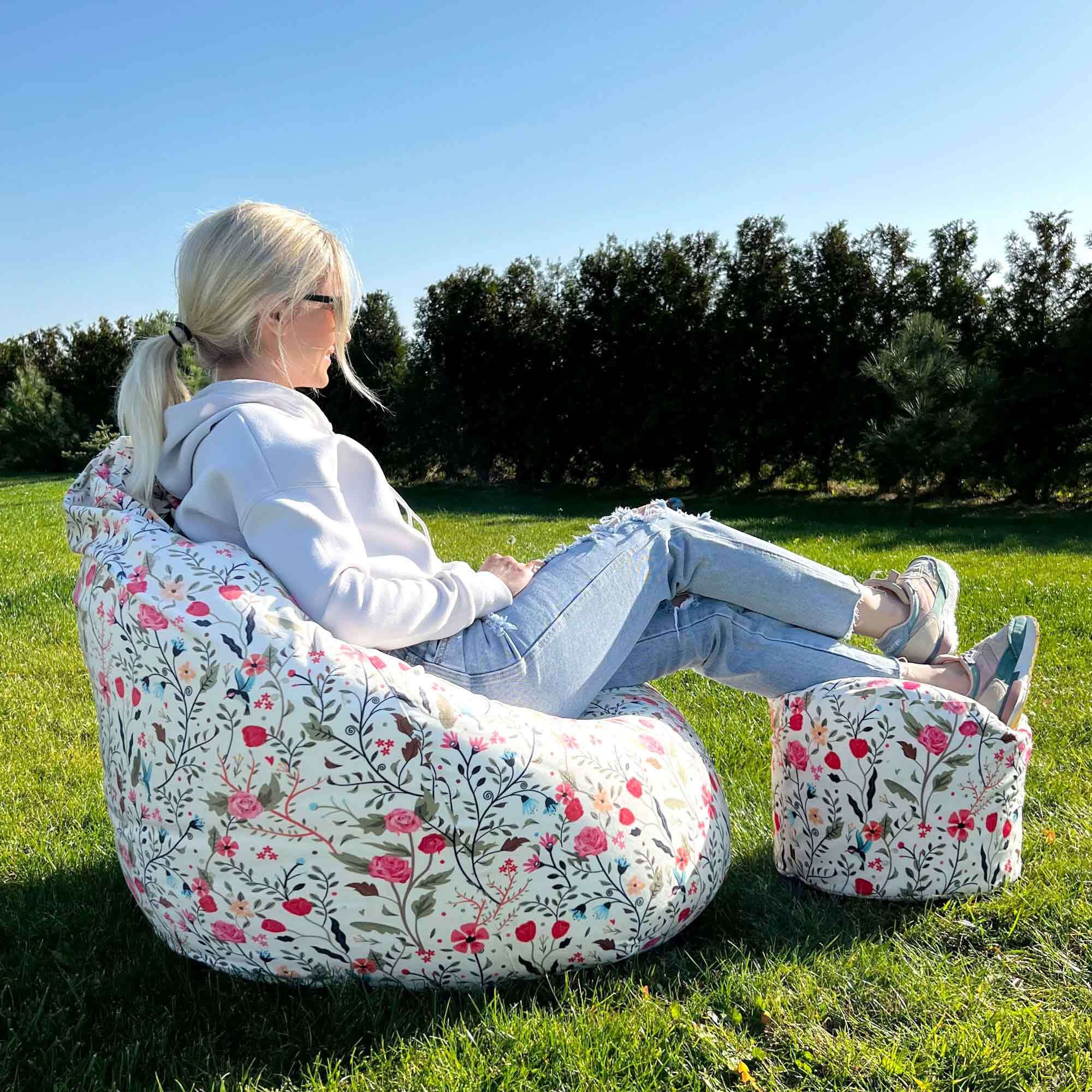 Puf Chicago Worek Sako Dark Jungle Red