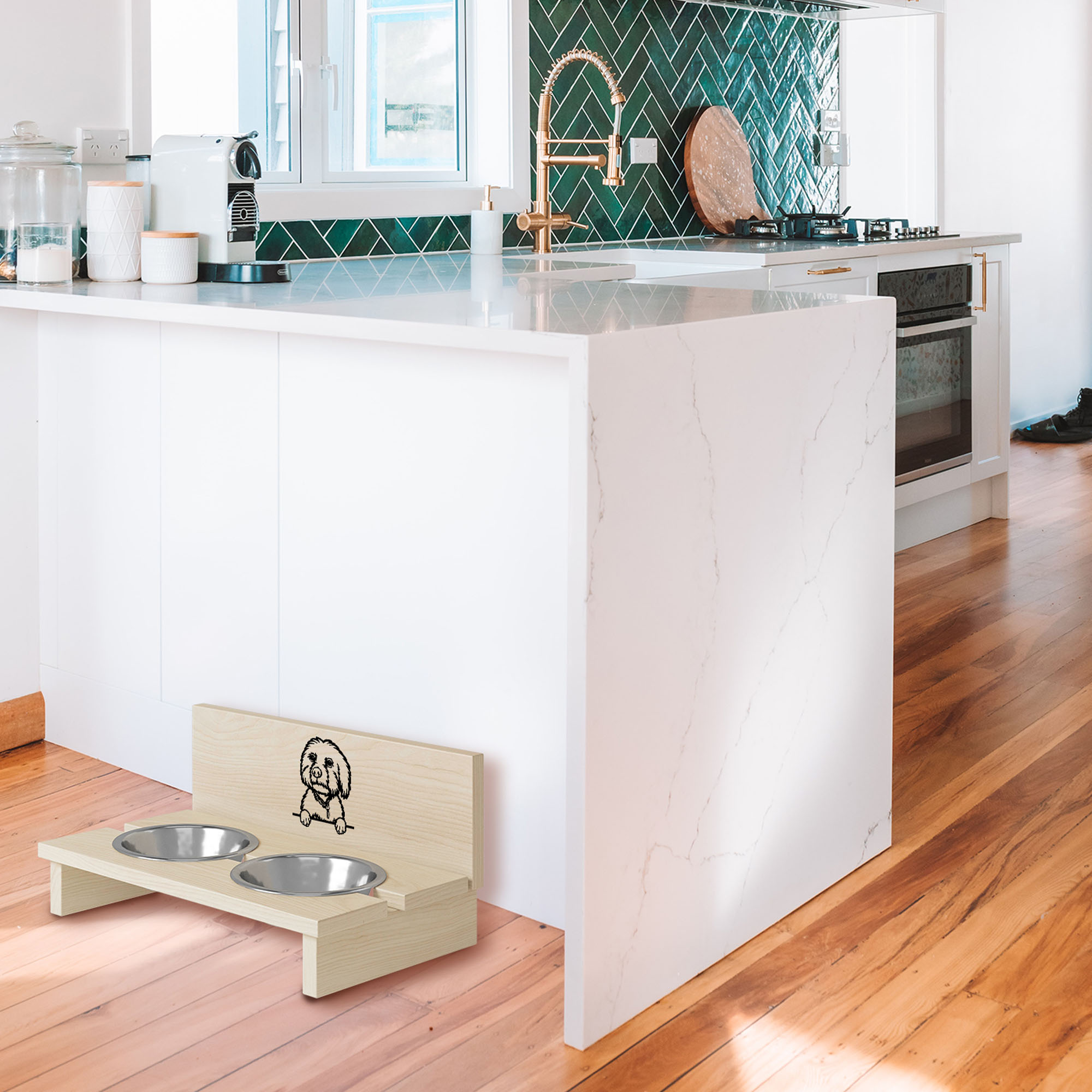 Stojak na miskę dla psa Maltipoo