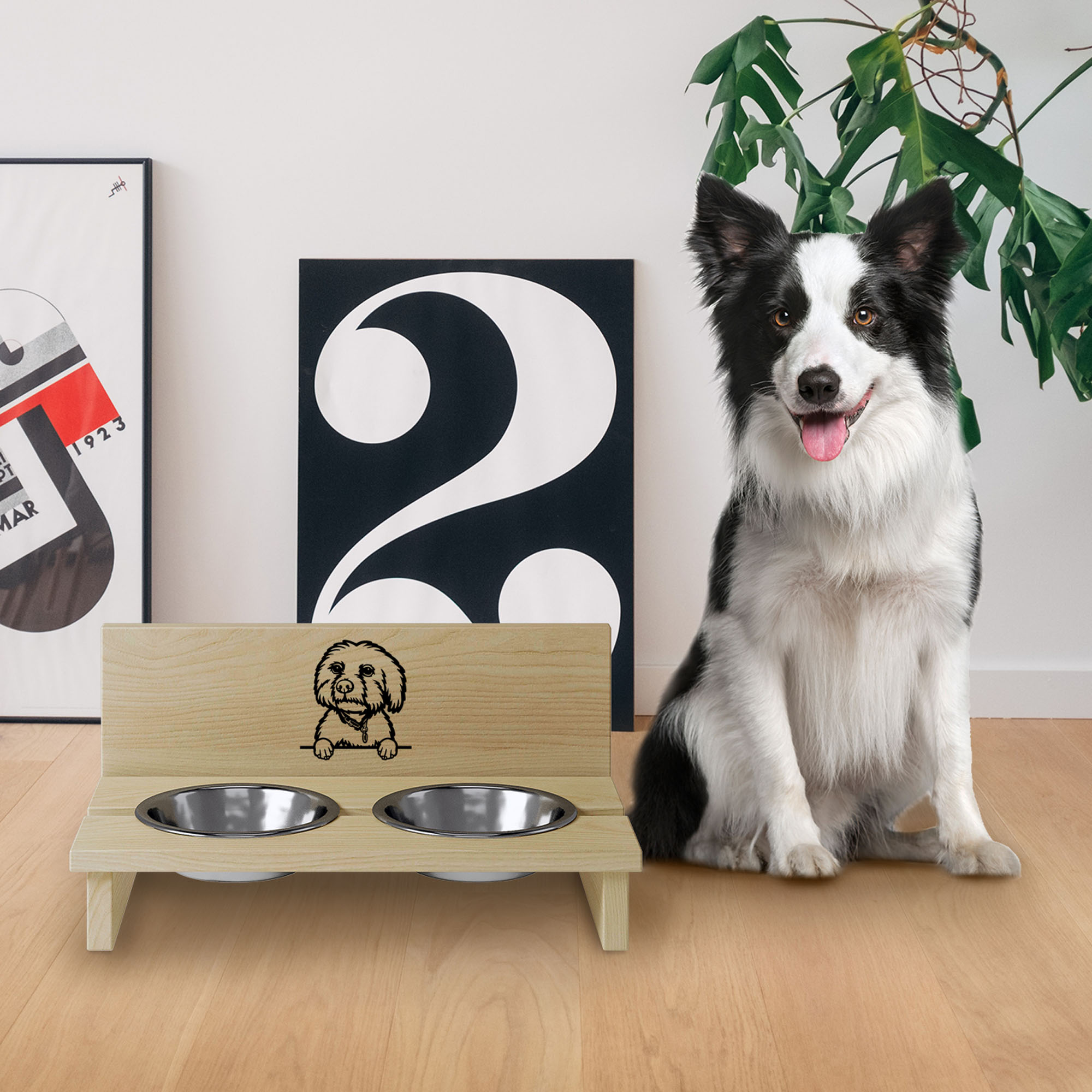 Stojak na miskę dla psa Maltipoo