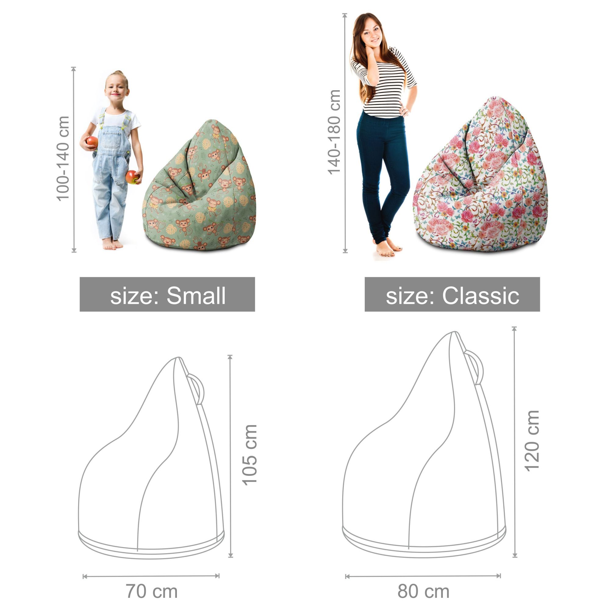 Puf Chicago Worek Sako Herbal Leaves Pattern