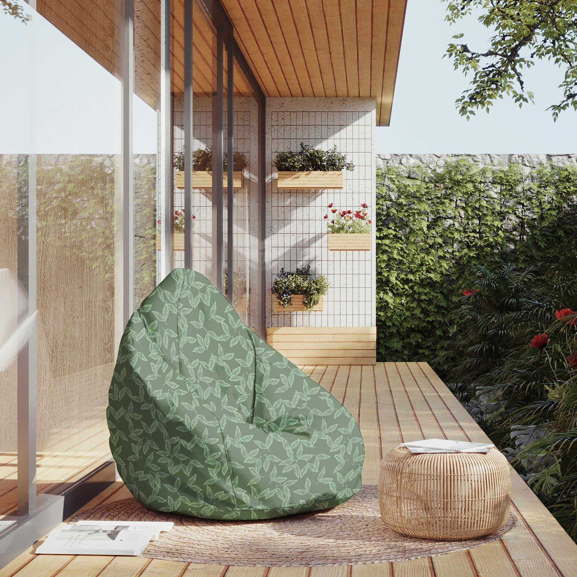 Puf Chicago Worek Sako Herbal Leaves Pattern