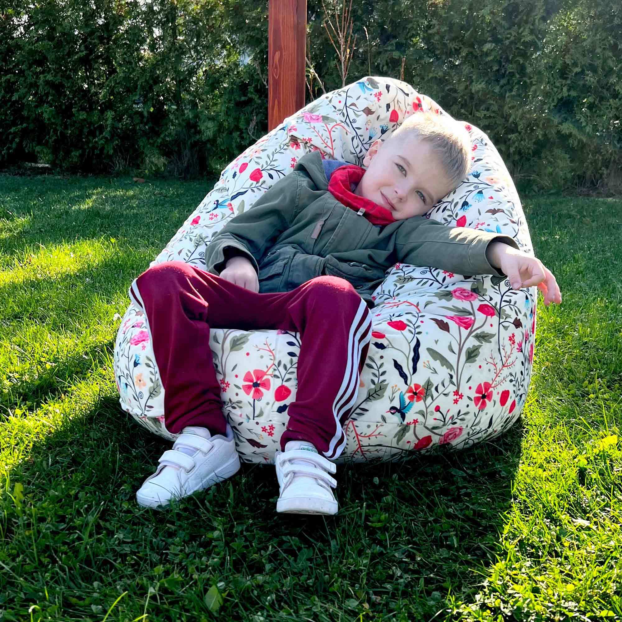 Puf Chicago Worek Sako Herbal Leaves Pattern