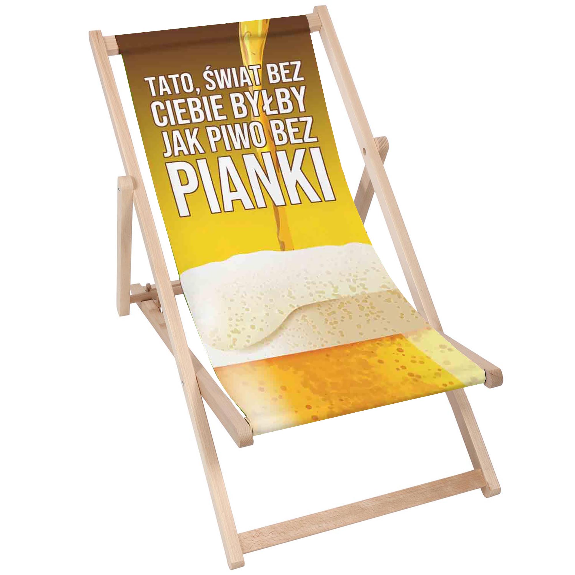 Zestaw Leżak i stolik dla Taty Piwo bez Pianki 