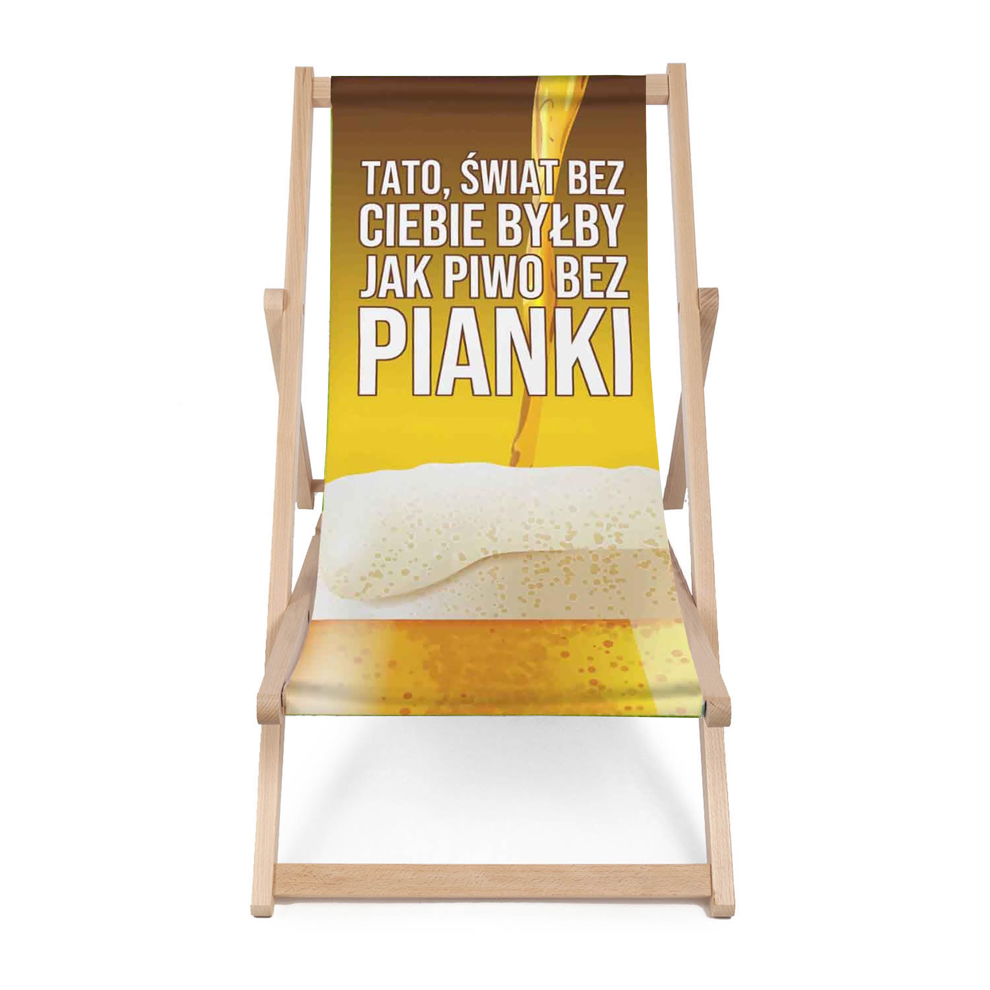 Zestaw Leżak i stolik dla Taty Piwo bez Pianki 