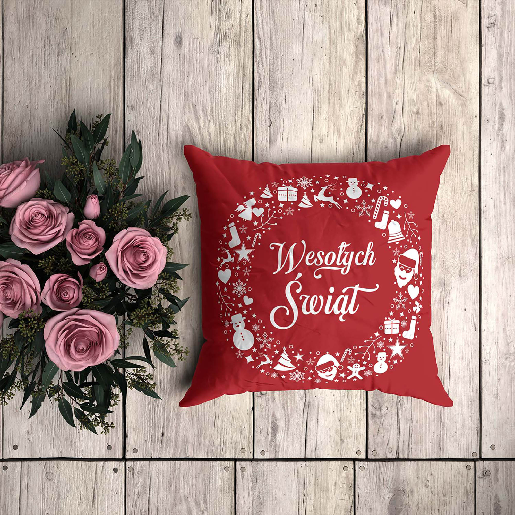 Poduszka Świąteczna Wiązanka