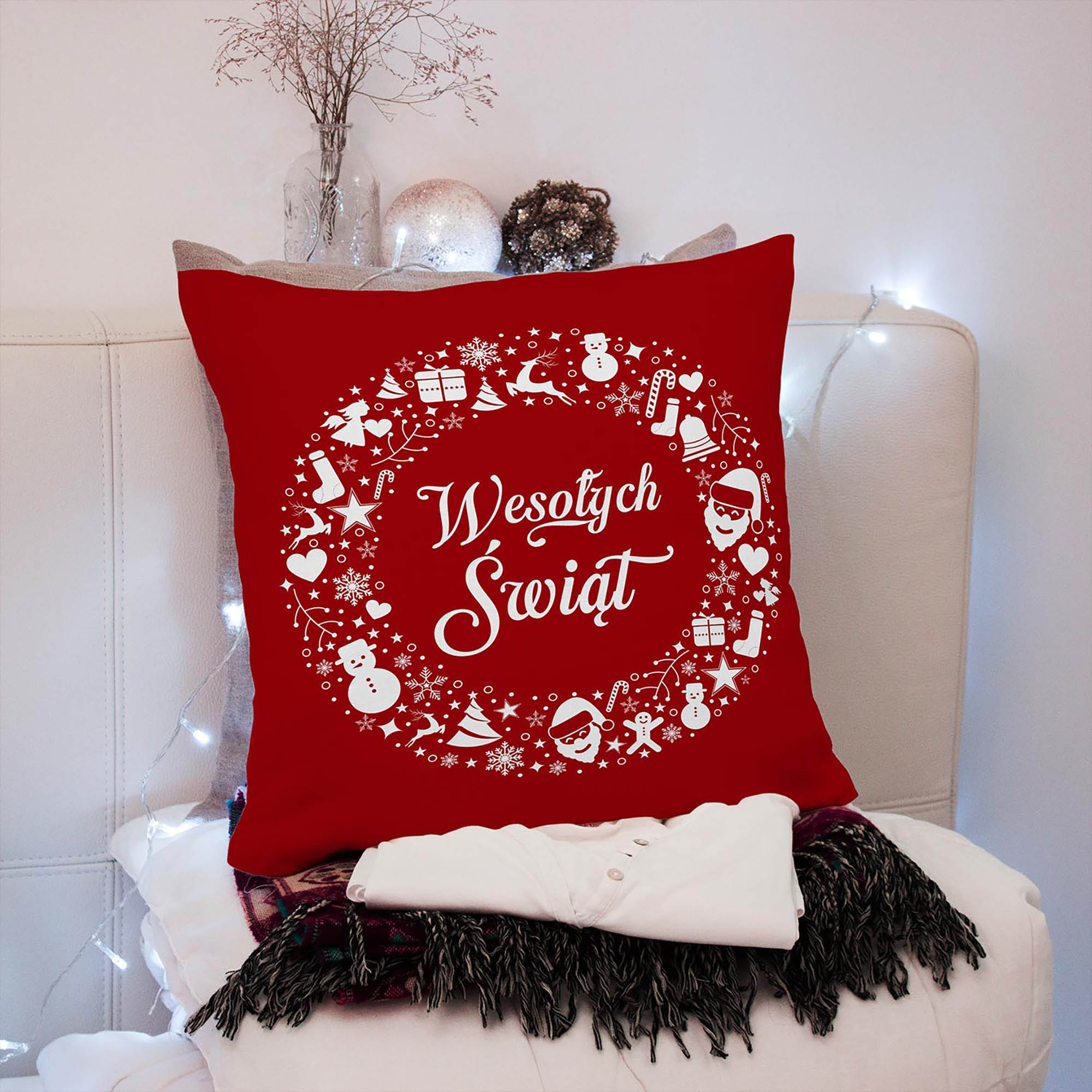 Poduszka Świąteczna Wiązanka