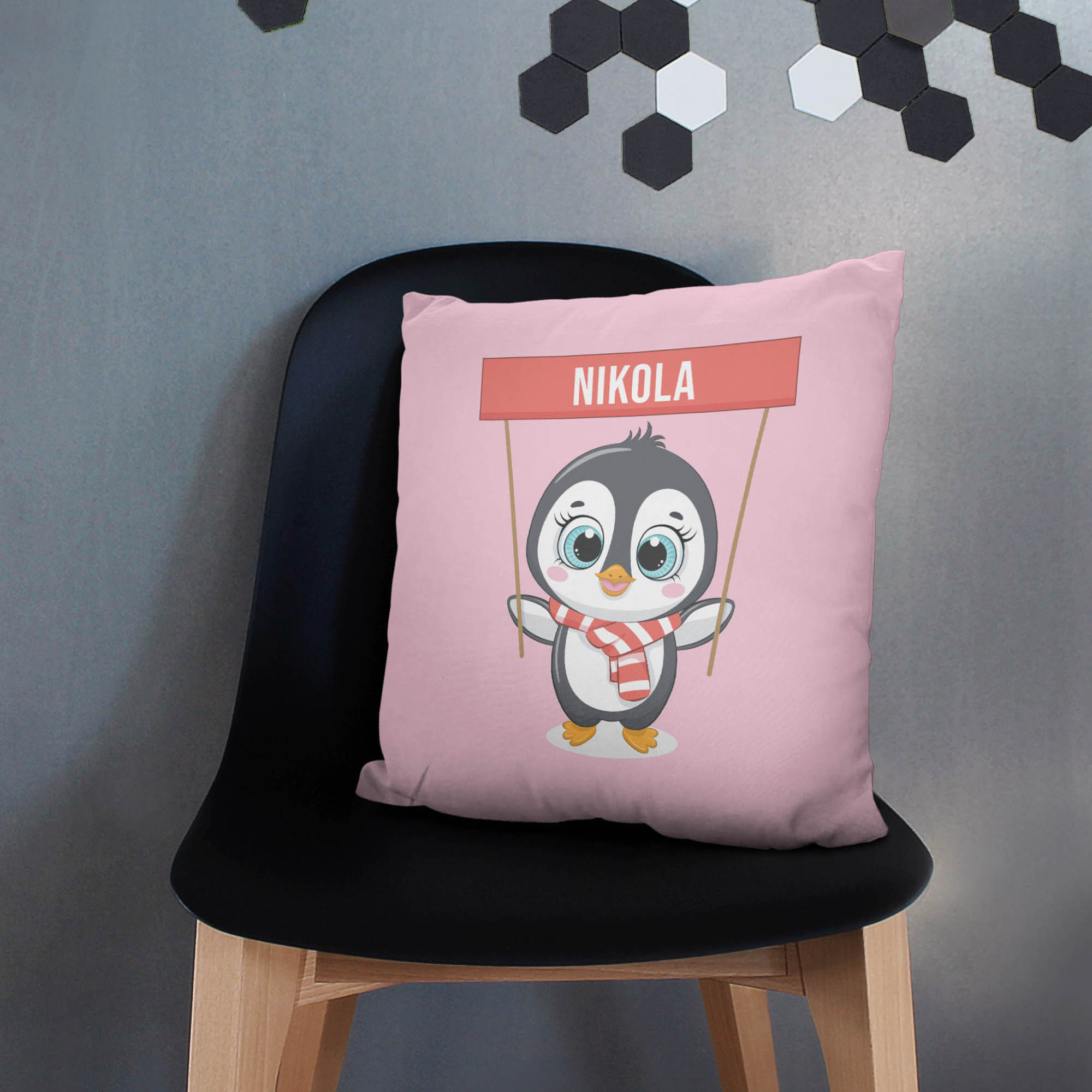 Poduszka Pingwin Świąteczny PERSONALIZACJA