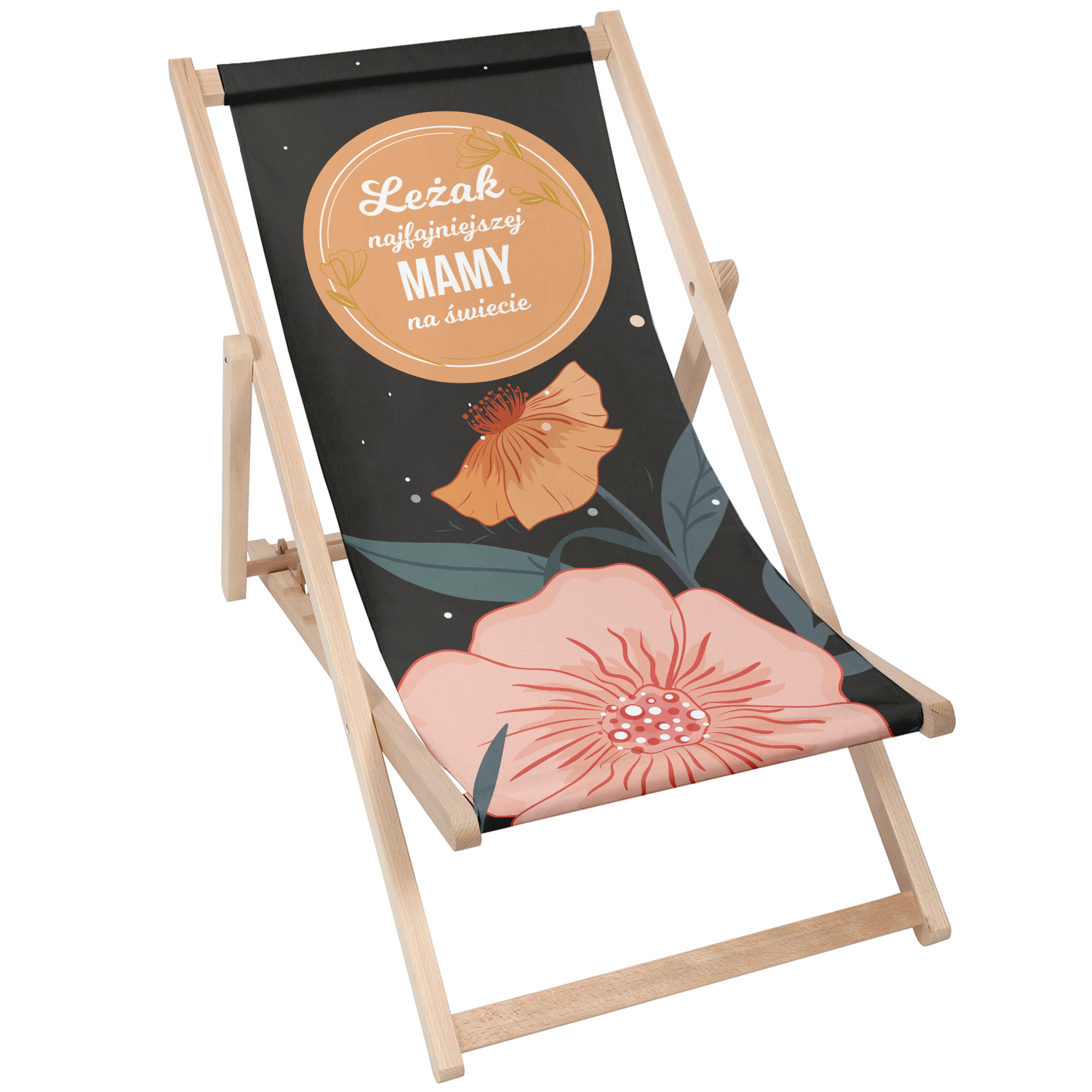 Leżak drewniany Najfajniejszej Mamy na Świecie