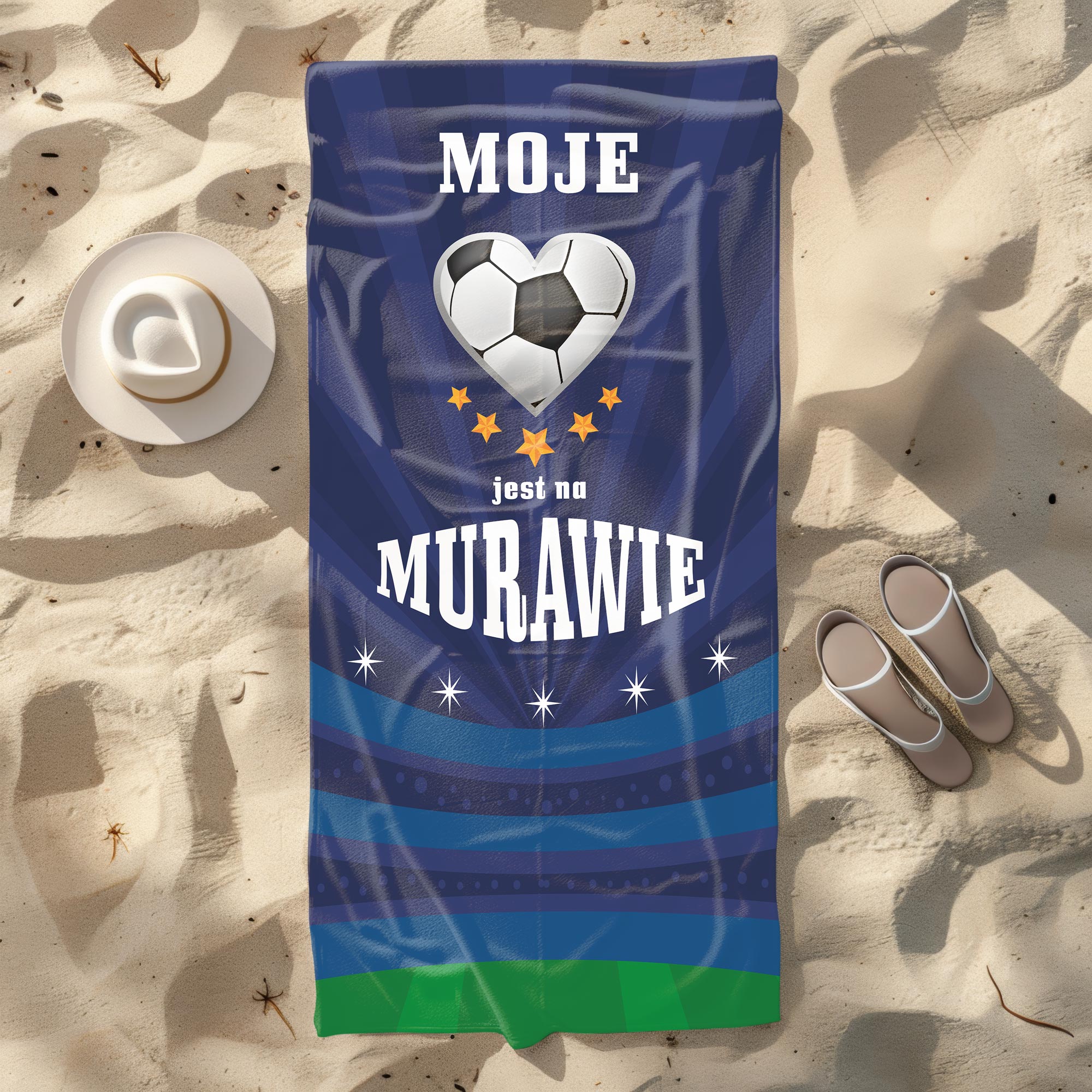 Ręcznik Moje serce jest na murawie 