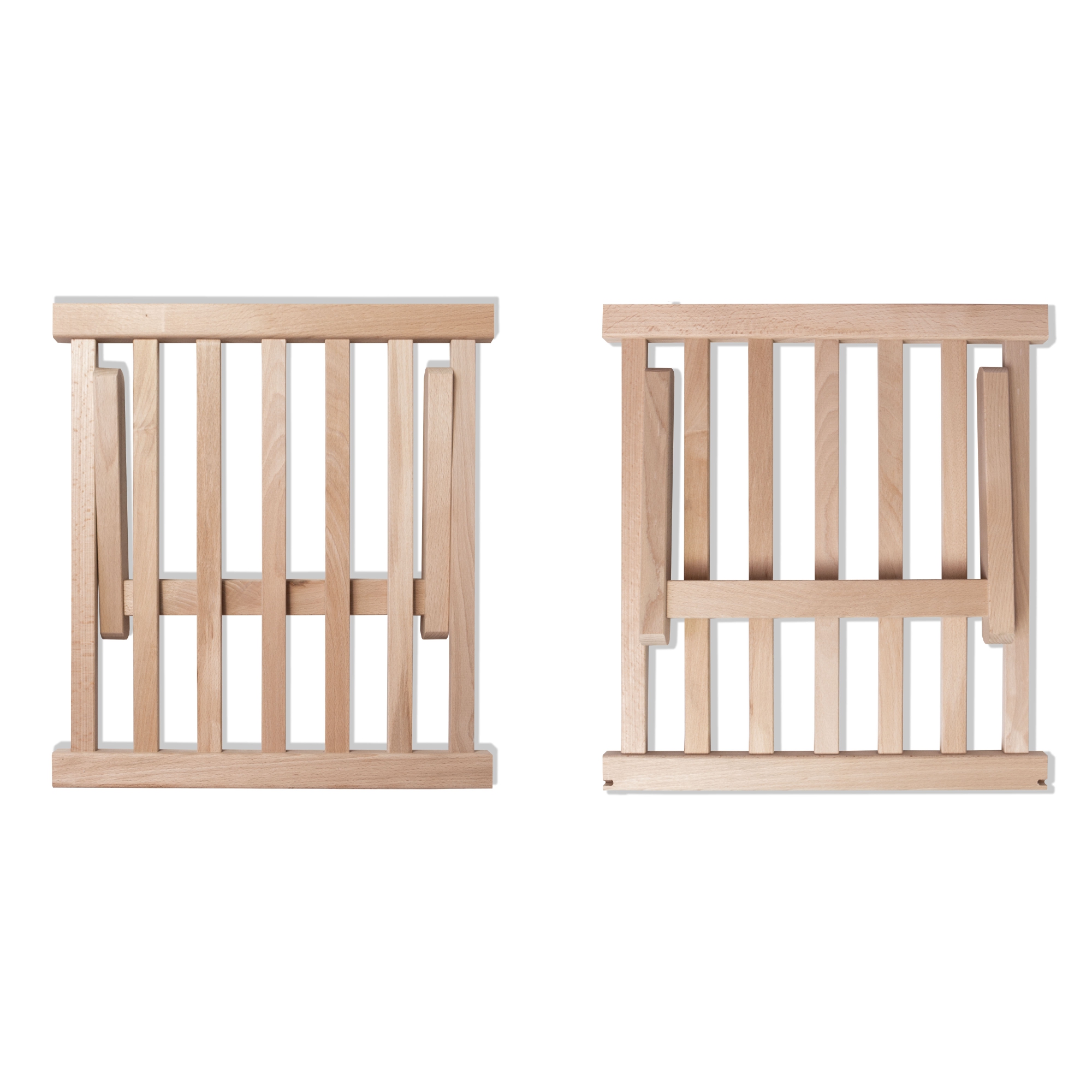 Leżak drewniany z podnóżkiem drewnianym Imitacja Lnu Light Grey