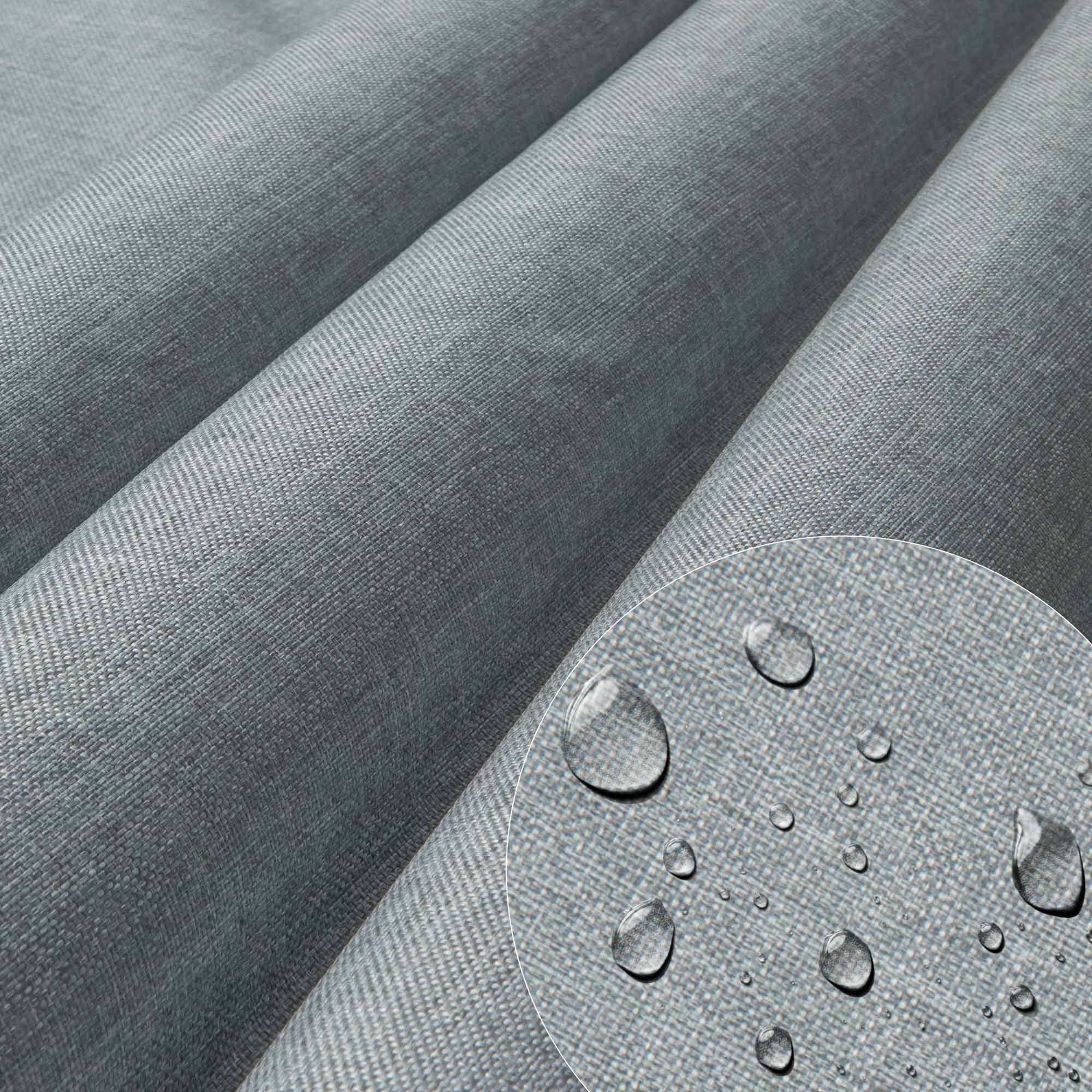 Leżak drewniany z podnóżkiem drewnianym Imitacja Lnu Light Grey