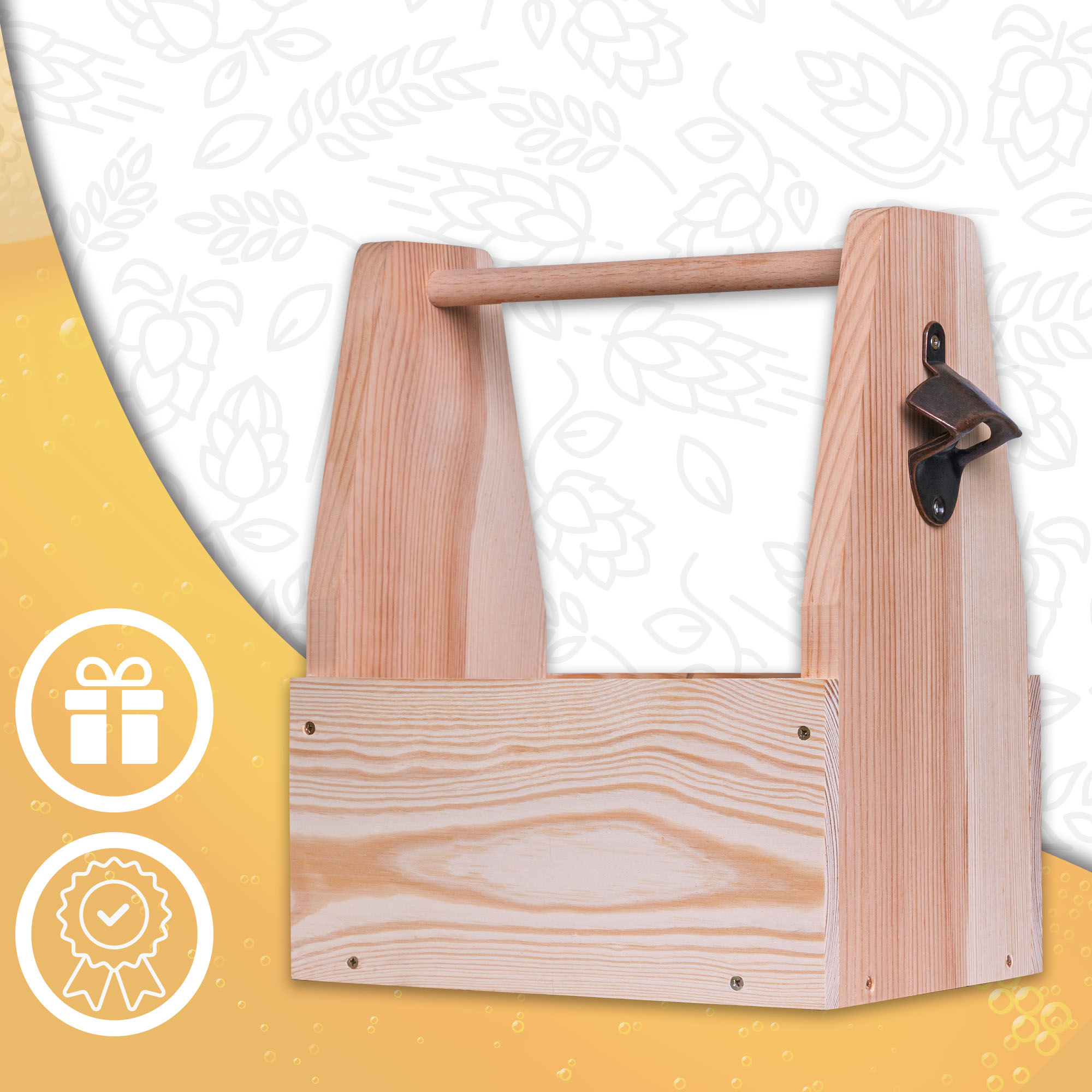 Drewniane Nosidło na Piwo Taty Zapasy na Ciężkie Czasy